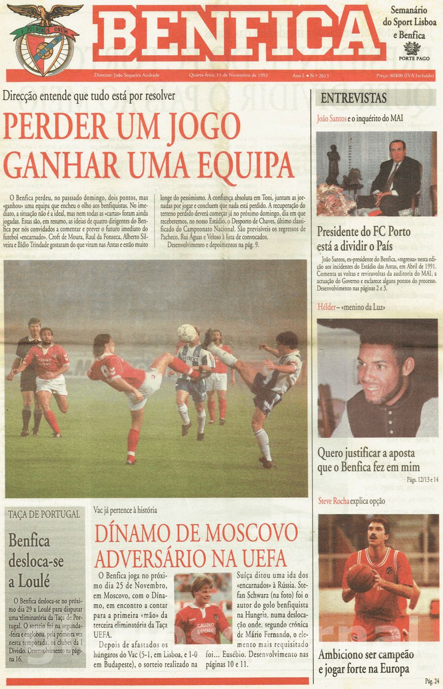 jornal o benfica 2613 1992-11-11